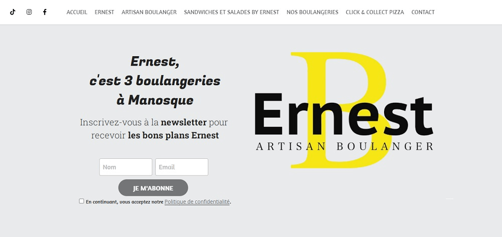 null Newsletter Ernest Boulangerie